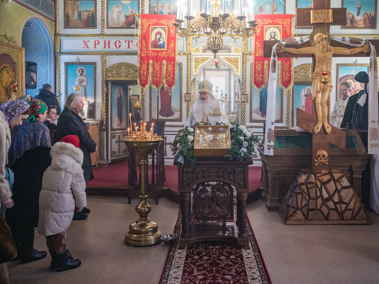Литургию в день отдания праздника Рождества Христова совершили в селе Путимец Орловской области