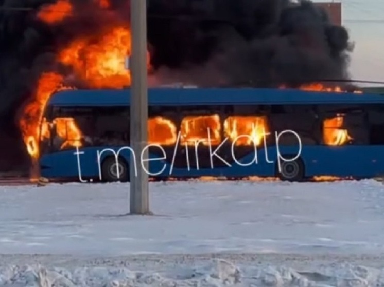 Новый троллейбус сгорел в Братске