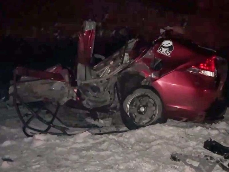 Под Иркутском в ДТП с автовозом погиб водитель Honda