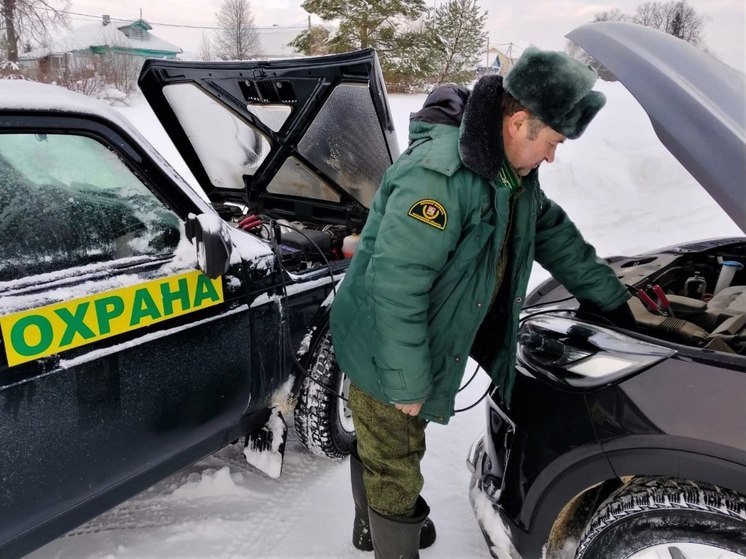 Сотрудник лесной охраны помог автомобилисту, замерзавшему в мороз