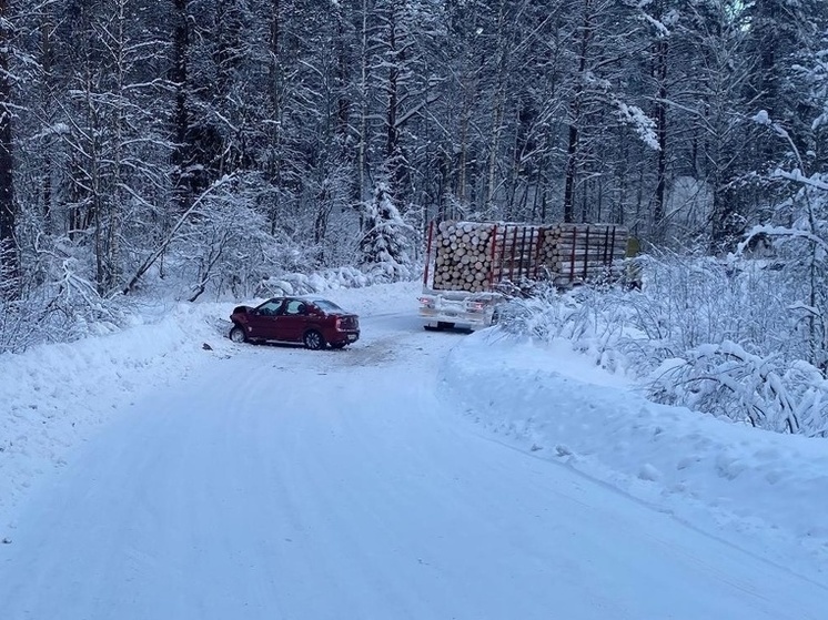 Выяснилось, кто пострадал в аварии с лесовозом в Карелии