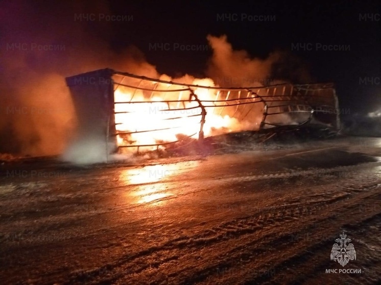 В Первомайском районе на трассе Самара-Большая Черниговка сгорел грузовик