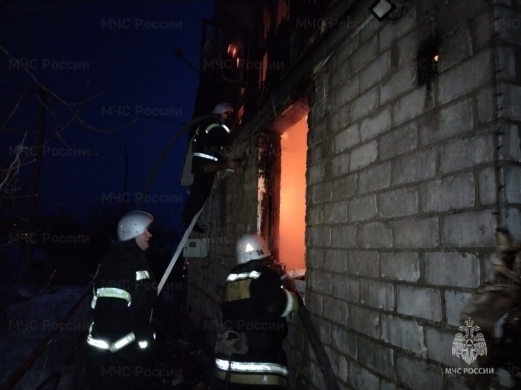 В Болховском районе огонь охватил дом на двух хозяев