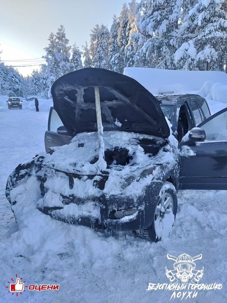 Внедорожник загорелся в гараже на севере Карелии
