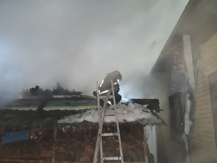 В Орловской области огонь уничтожил жилой дом