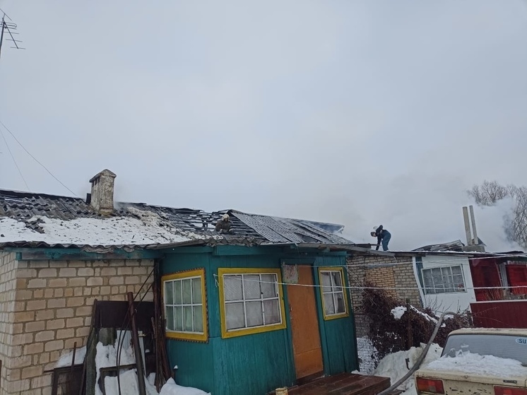 В Орловской области полыхал дом на двух хозяев