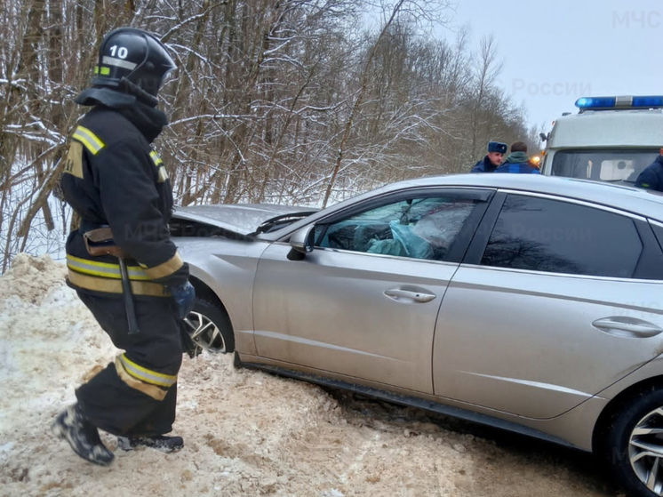 В деревне Головлёво Орловской области сильно столкнулись два авто