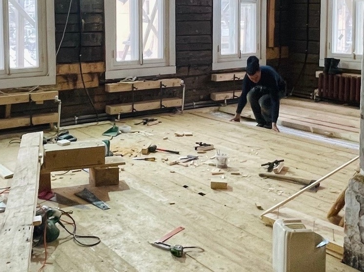 В доме Красильникова в Вологде идет внутренняя отделка помещений