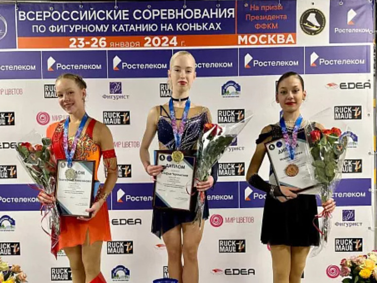 Юная фигуристка из Тулы Анисимова заняла второе место на Всероссийском турнире