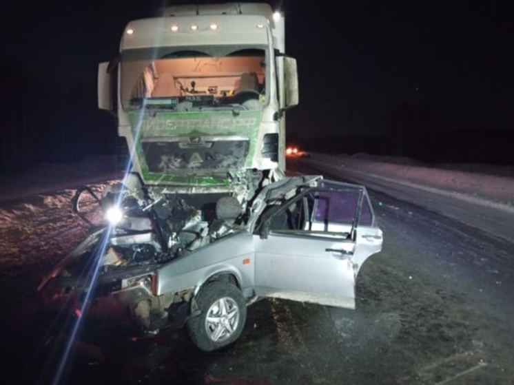 Легковушка столкнулась с грузовиком в Зауралье, погибли два человека