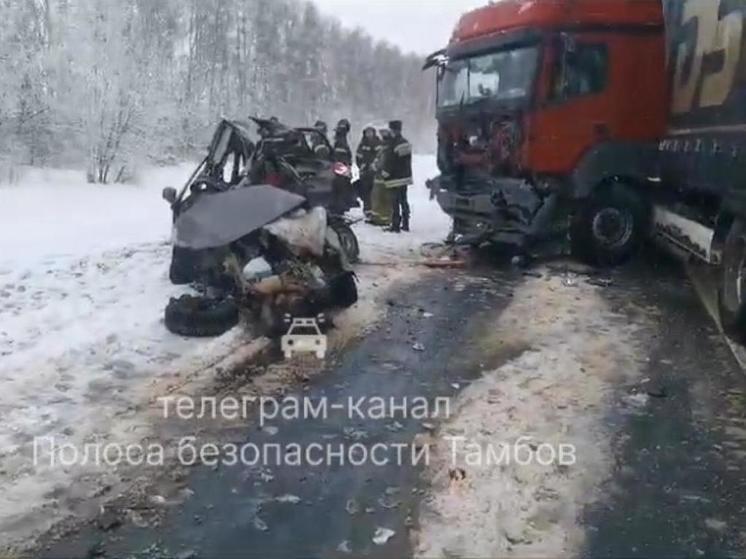 Жизни двух человек унесло жуткое ДТП с фурой в Тамбовской области