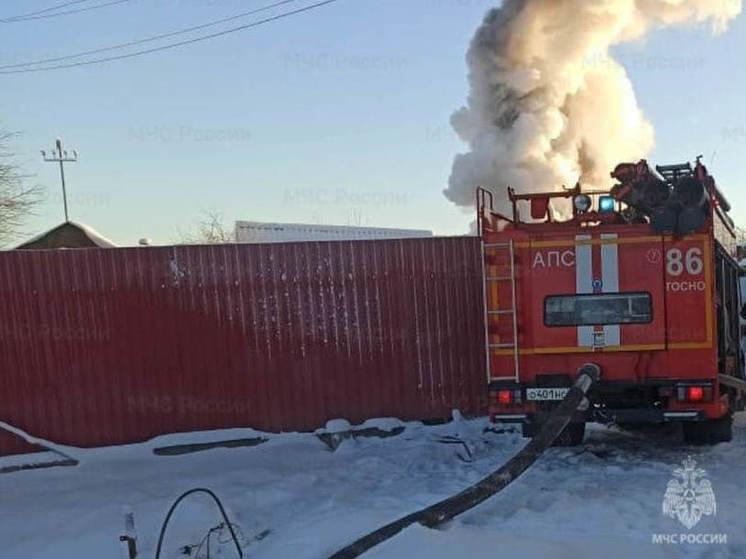 Пожарные потушили горящие хозпостройки в Тихвинском районе