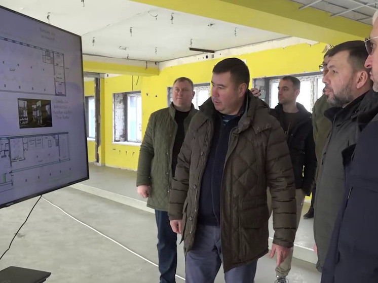 Пушилин и Макиев ознакомились с объектами, возводимыми в Мариуполе