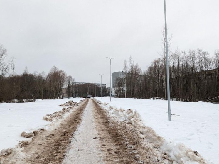 В Новгороде ведутся работы по устройству наружного освещения на улице Королева