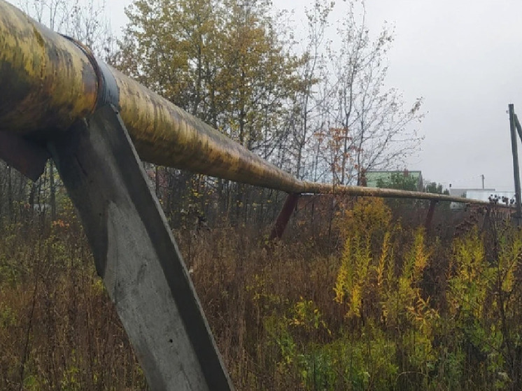 Во Владимирской области жителей беспокоит покосившийся газопровод