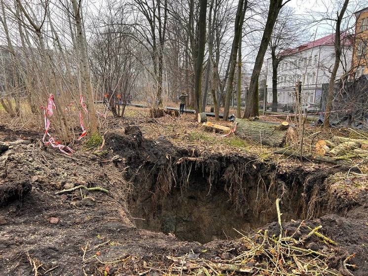 Вход в Калининградский зоопарк с Чайковского проваливается под землю