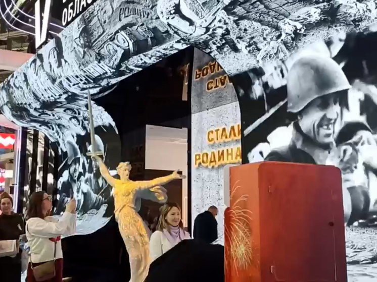На выставке в Москве прошел флешмоб в честь годовщины Сталинградской победы