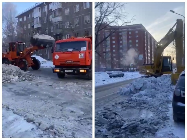 В Омске убирать снег вышли привлеченные бригады подрядчиков