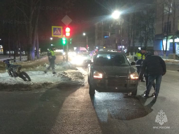 В Орле в аварии на улице Пионерской пострадал мотоциклист
