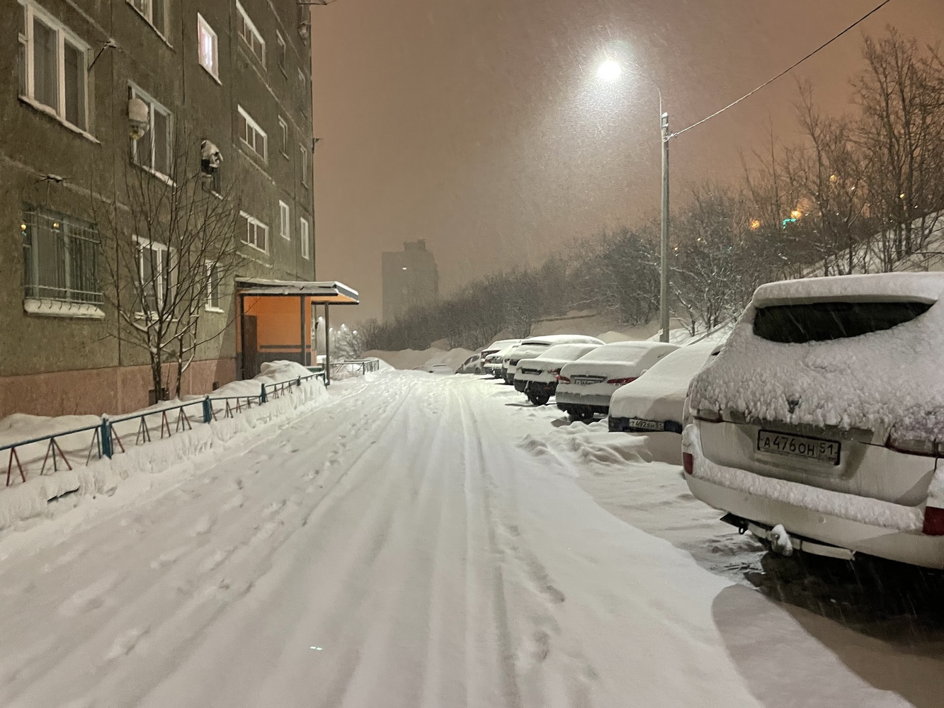 Мурманск снег.