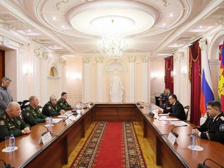 Вениамин Кондратьев провел рабочую встречу с новым военным комиссаром Краснодарского края