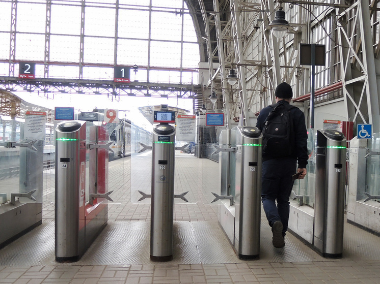 В вагоне поезда МЦД-4 заметили сохнущее мужское белье