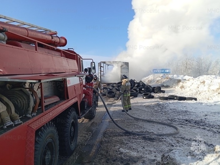 На трассе М-7 в Гороховецком районе сгорела фура