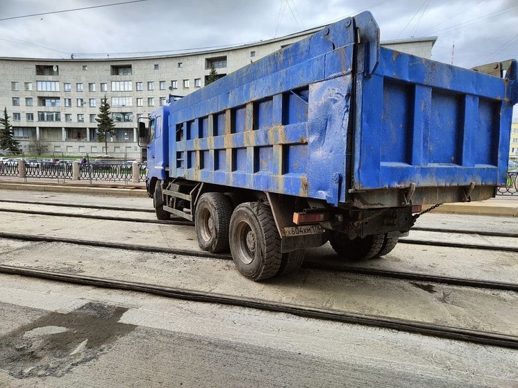 Грузовик загорелся на автодороге под Подпорожьем