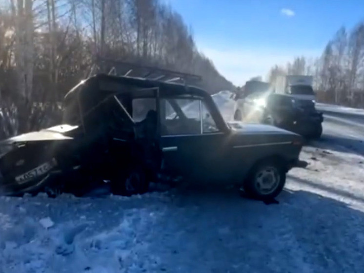 Водитель ВАЗа погиб в жёстком столкновении на трассе в Омской области