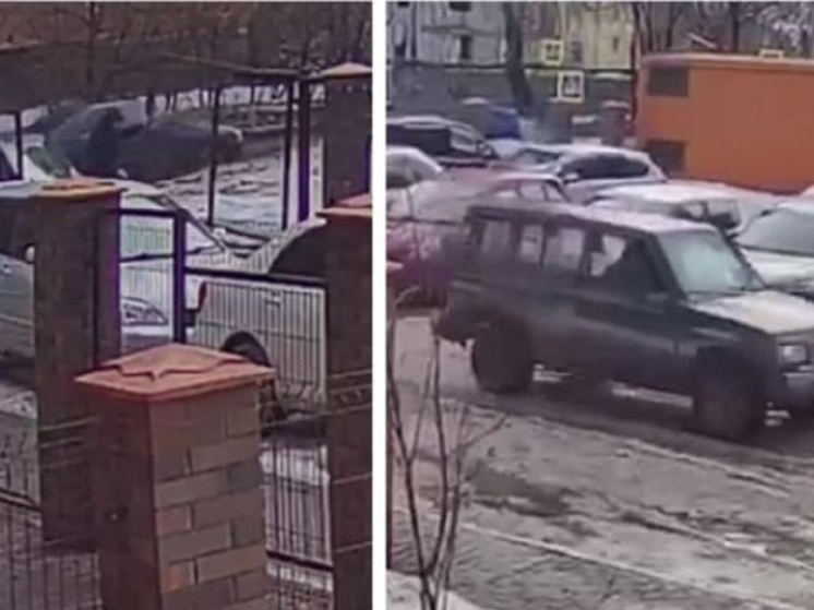 В Новосибирске мужчина сломал ворота ради парковки в закрытом дворе