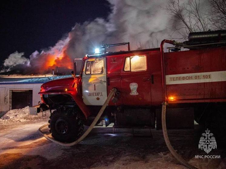Пожарные Салехарда спасли имущества на 10 млн из горевших гаражей на Чапаева