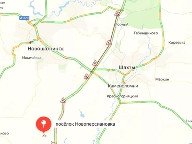 Из-за ремонта дороги на трассе М-4 «Дон» под образовалась пробка