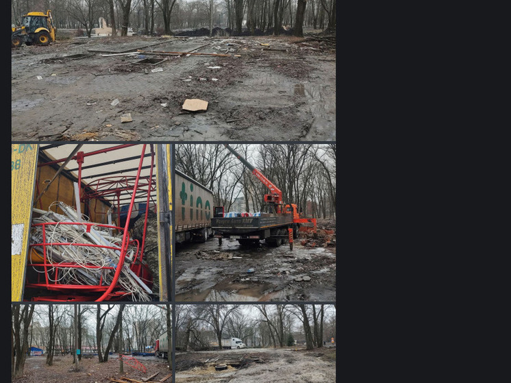 В центральном парке Белгорода полностью разобрали колесо обозрения