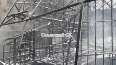 Последствия пожара в центре Москвы показали на видео