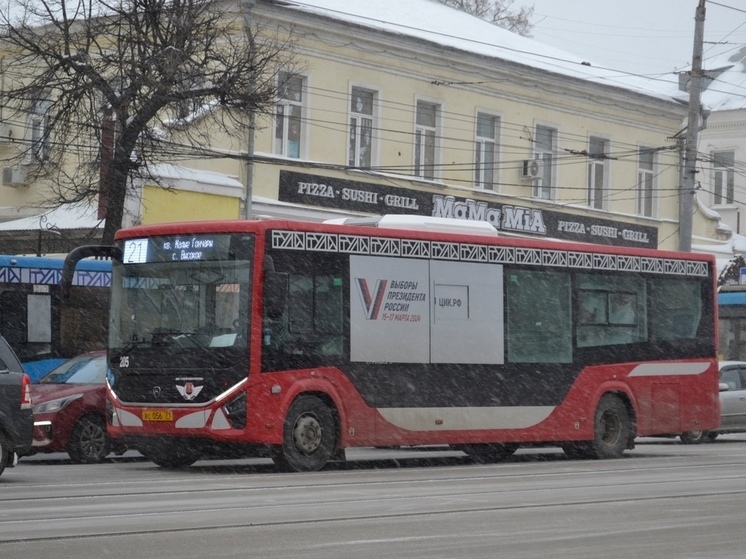 Общественный транспорт Тулы работает по расписанию в метель