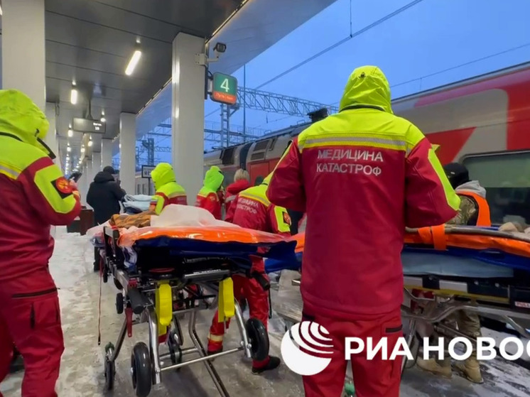 РИА Новости: поезд с пострадавшими прибыл из Белгорода в Москву