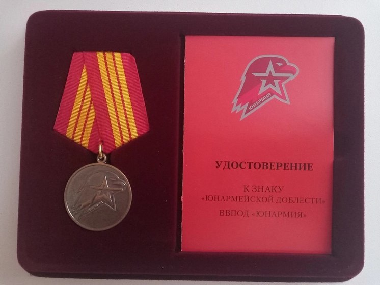 В Орловской области наградили юнармейцев