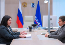 16 февраля губернатор ЯНАО Дмитрий Артюхов встретился с главой Лабытнанги Мариной Тресковой