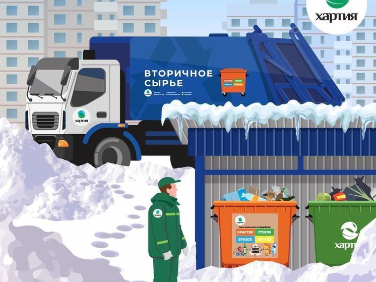 Из-за неубранного снега в тульских дворах мусоровозы не могут подъехать к площадкам ТКО