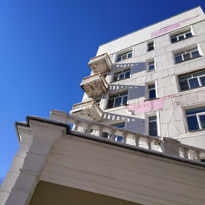 Обратная сторона дома-коммуны в Хабаровске: фото внутри здания