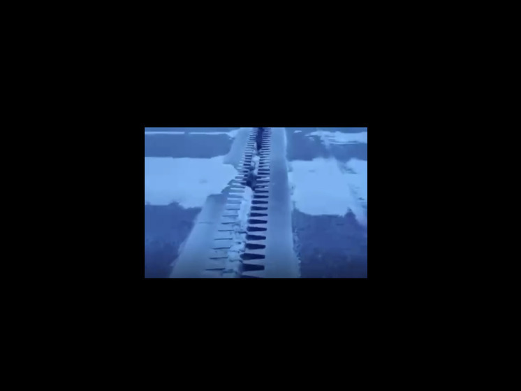 В Казахстане  из-за морозов треснул автомобильный мост