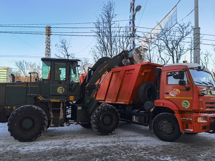 За сутки из Мурманска вывезли почти три тысячи кубометров снега