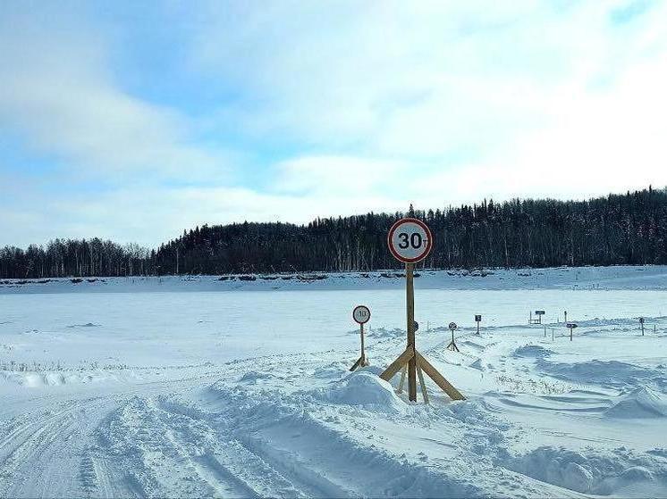 На ледовой переправе через Иртыш в Уватском районе увеличили грузоподъемность