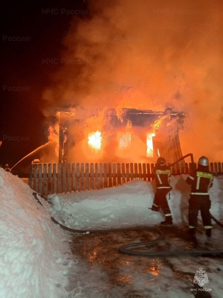 В Судогодском районе дотла выгорел дом