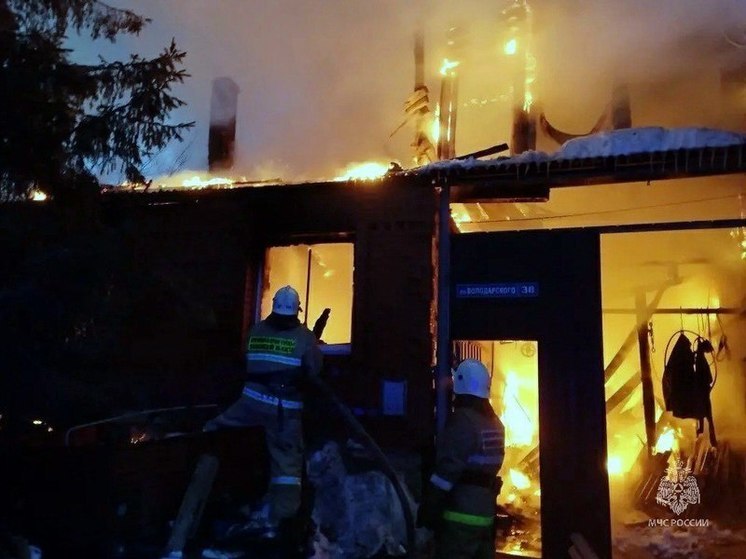 В Челябинской области при пожаре в жилом доме пострадала женщина