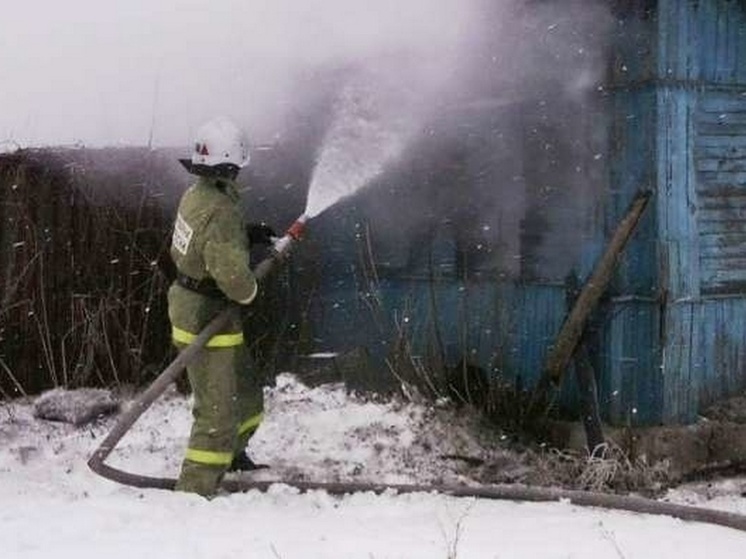 В Нижнедевицком районе под Воронежем сгорел дом с жильцом