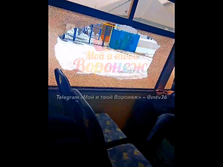 Воронежцев порадовал автобус № 90 с пробитым окном