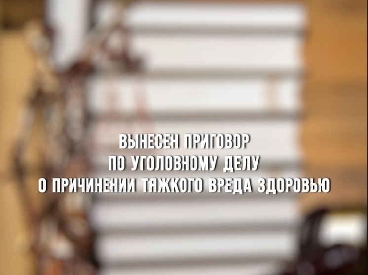 Вынесен приговор по уголовному делу об умышленном причинении тяжкого вреда здоровью