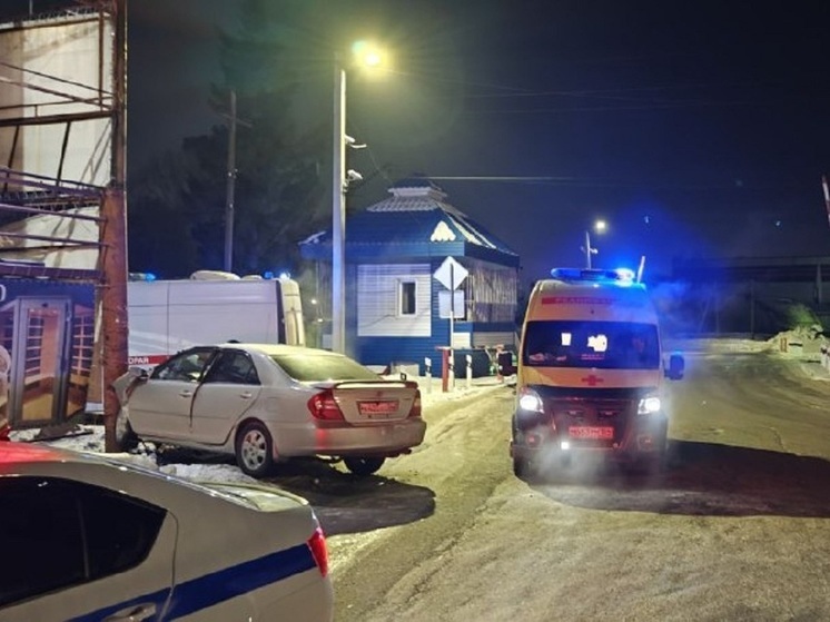 Водитель иномарки погиб, врезавшись в столб под Новосибирском