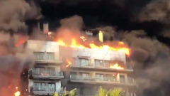 В Испании сгорел многоэтажный дом: видео с места